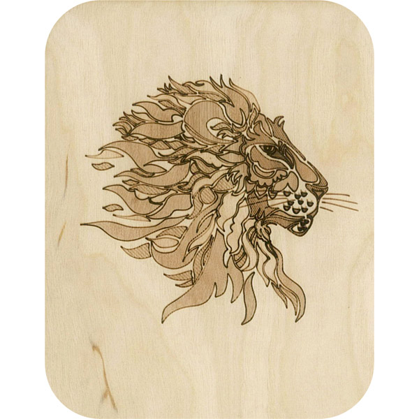 Wooden card lion