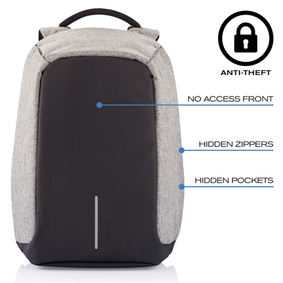 Bobby XL anti-theft backpack grijs