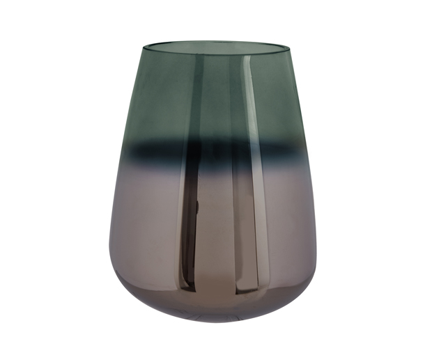 Vase oiled glass green large