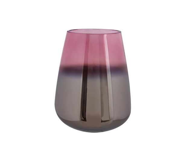 Vase oiled glass pink medium