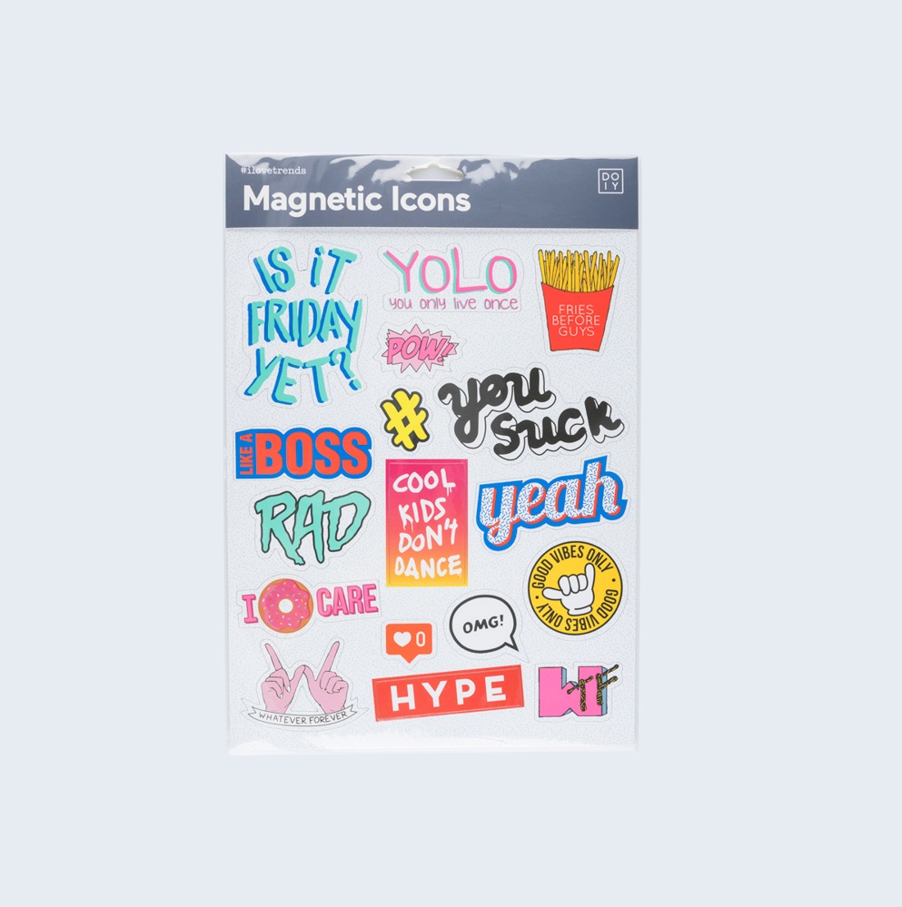 Magnetic icons blue
