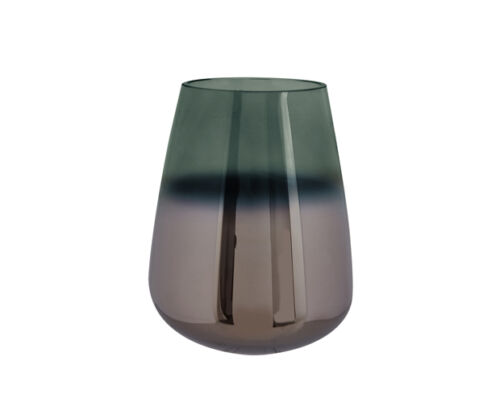 Vase oiled glass green medium