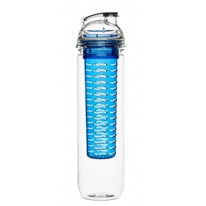 Bottle with fruit piston blue