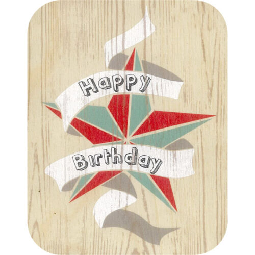 Wooden card hb day star