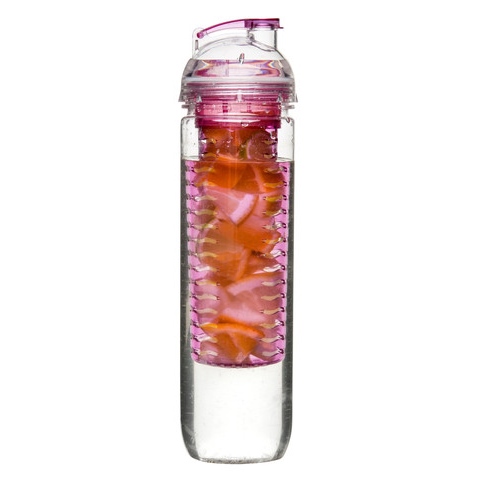 Bottle with fruit piston pink