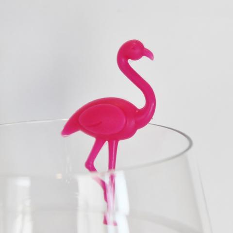 Flamingo wine markers