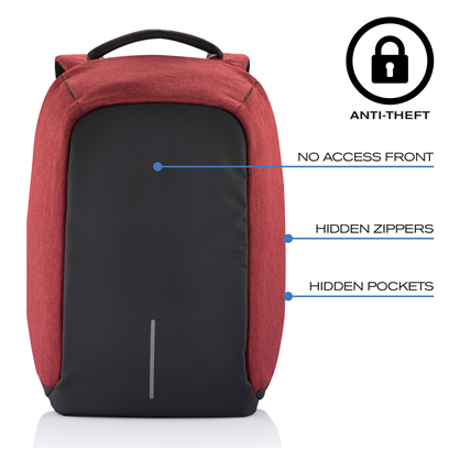 Bobby anti-theft backpack red
