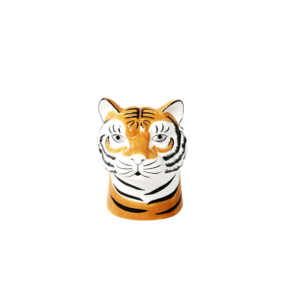 Ceramic vase tiger head small