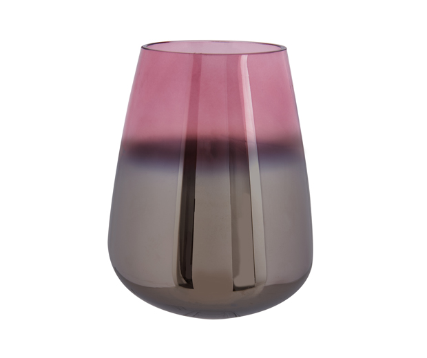 Vase oiled glass pink large