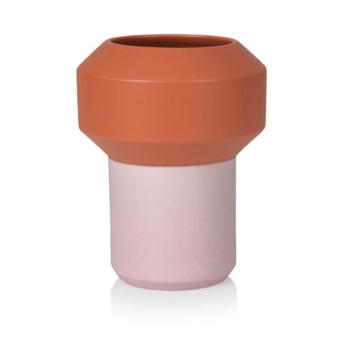 Fumario vase orange pink 20,5 cm