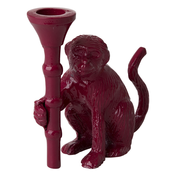 Monkey metal candle holder bordeaux