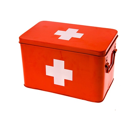 Medicijn box rood/wit kruis large