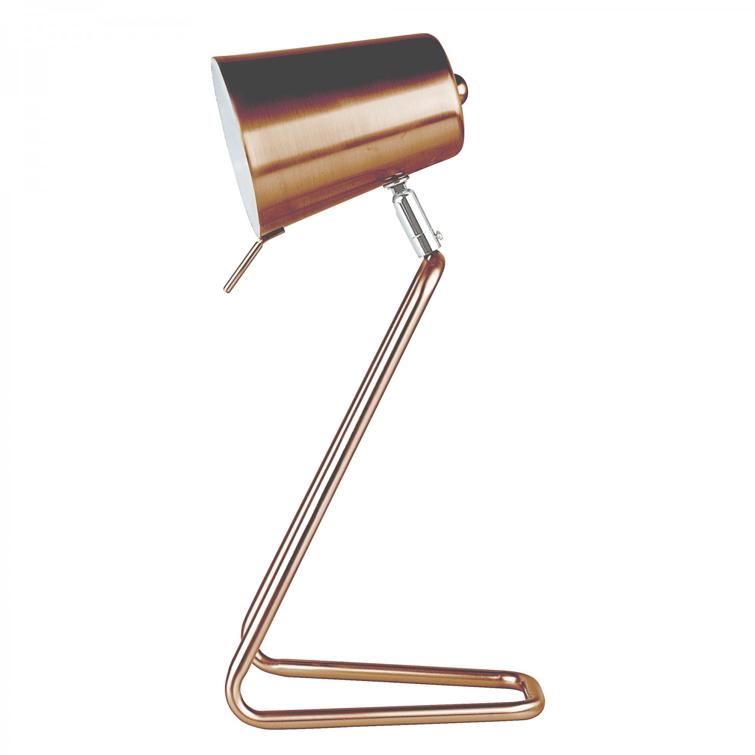 Table lamp Z metal copper satin finish