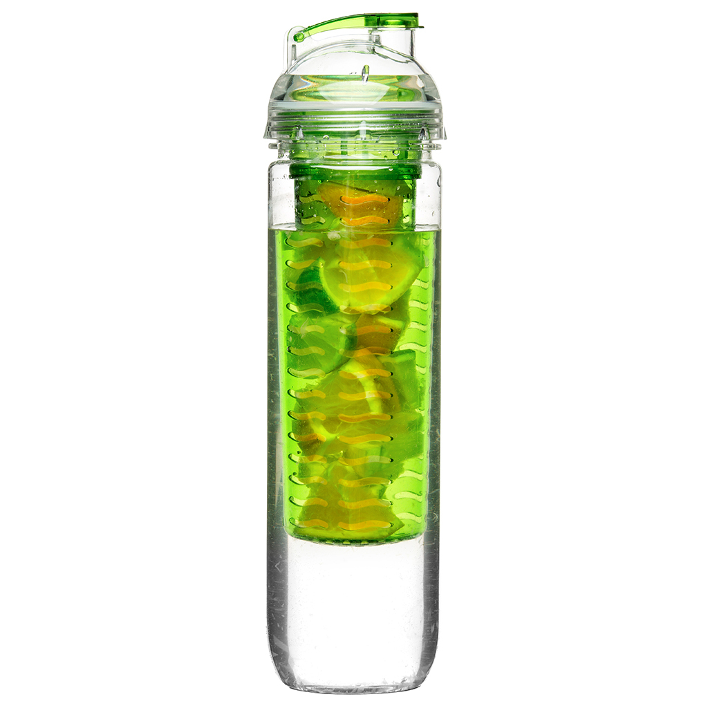 Bottle with fruit piston green
