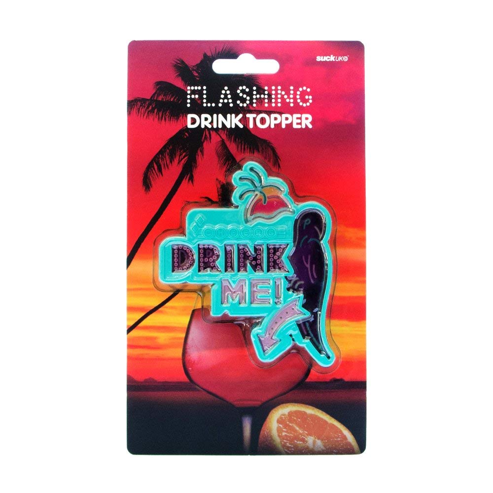 Flashing parrot drink topper