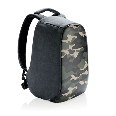 Bobby compact anti-theft backpack camouflage green