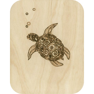 Wooden card turtle
