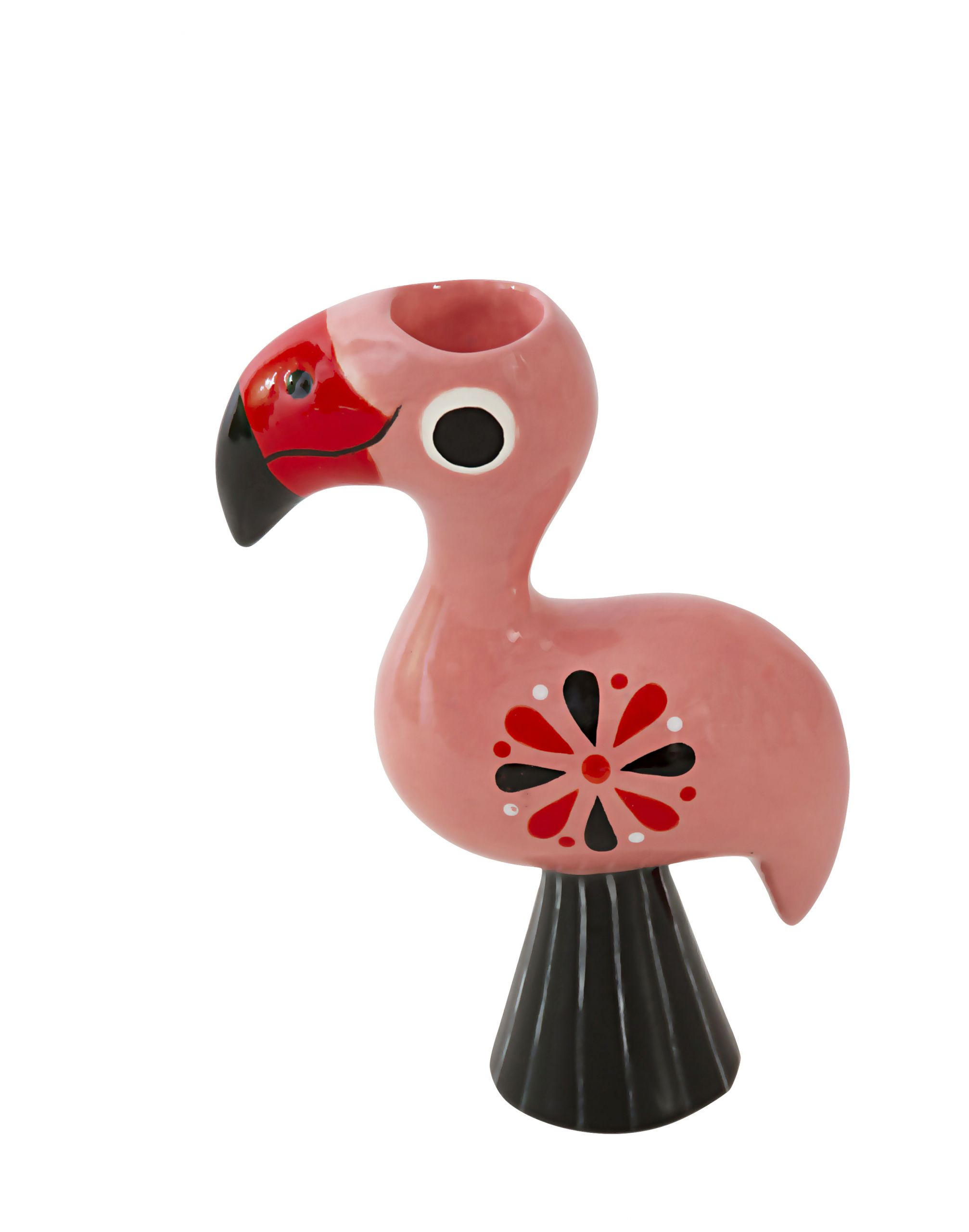 Candle holder flamingo ceramic