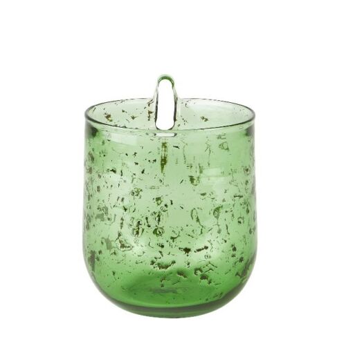 Flower pot wall glass green large