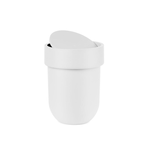 Touch can with lid white