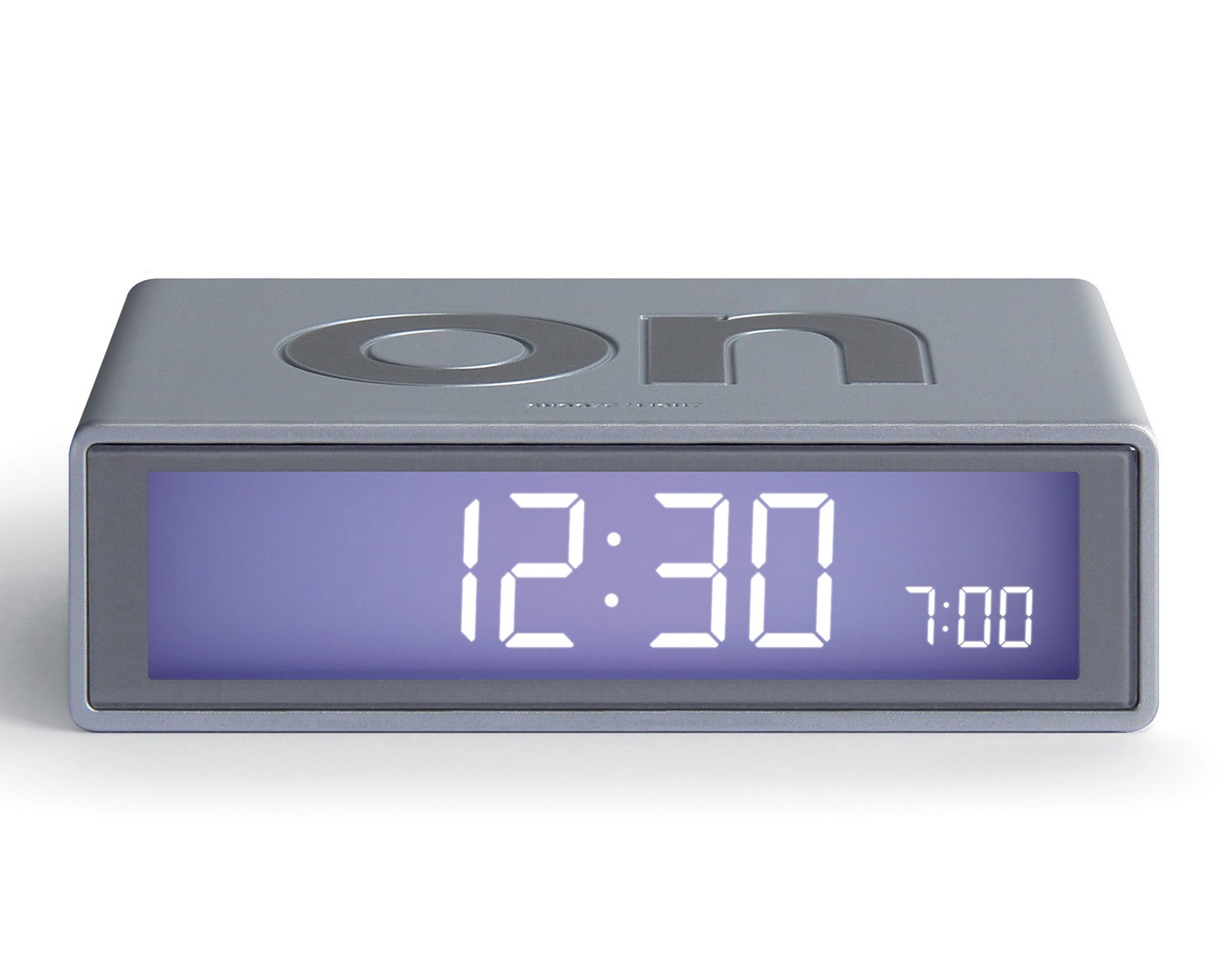 Flip + alarm clock glossy aluminium