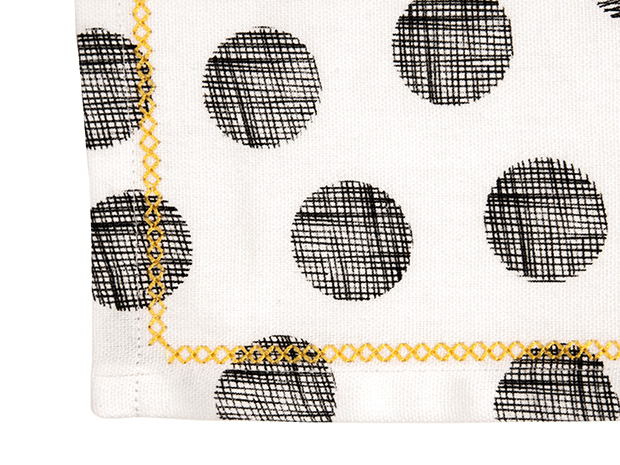 Tea towel scratched dots giraffes