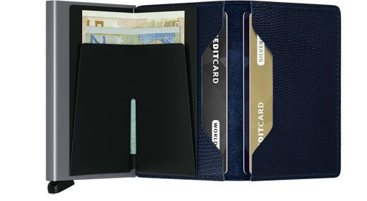 Slim wallet rango blue titanium