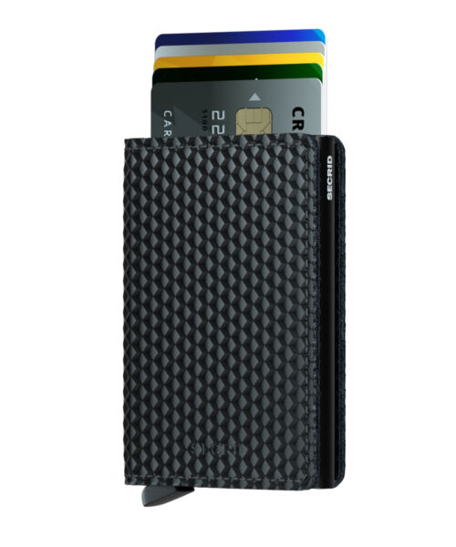 Slim wallet cubic black-black