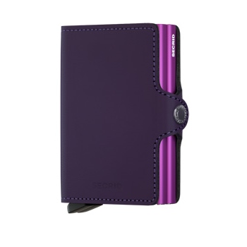 Twin wallet matte purple