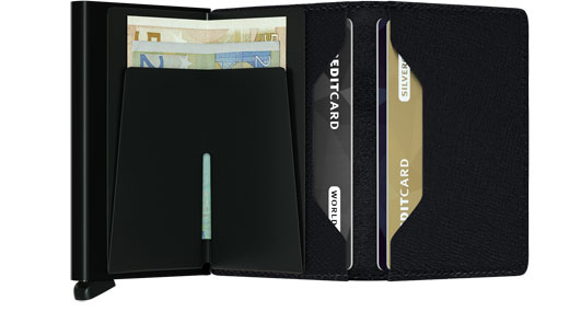 Slim wallet crisple black