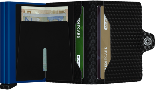 Twin wallet cubic black blue