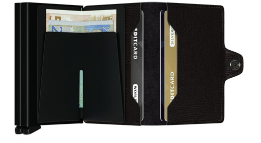 Twin wallet crisple black