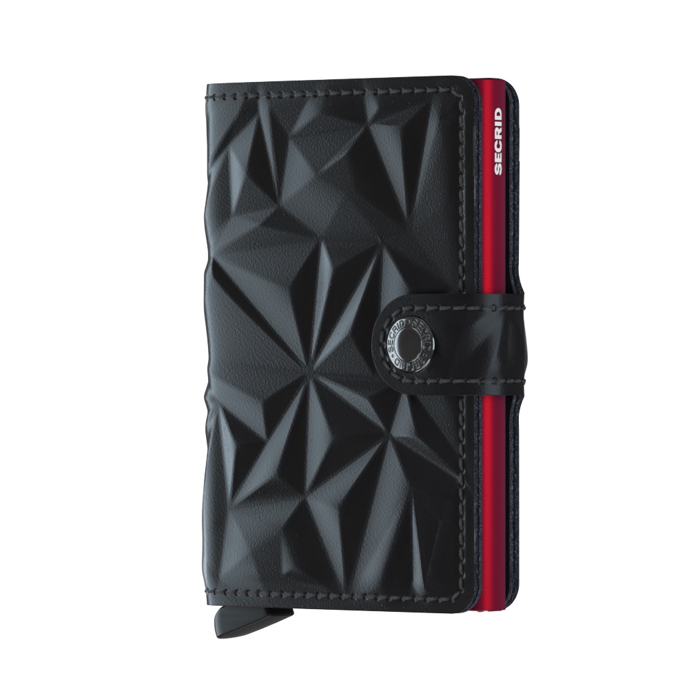 Mini wallet prism black-red