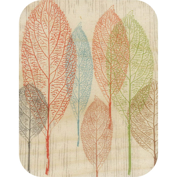 Wooden card skeleton leaf forest
