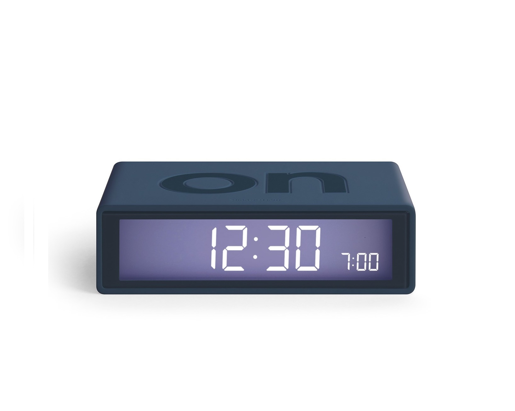 Flip travel alarm clock trendy blue