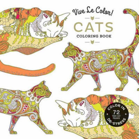 Vive le color! cats colouring book