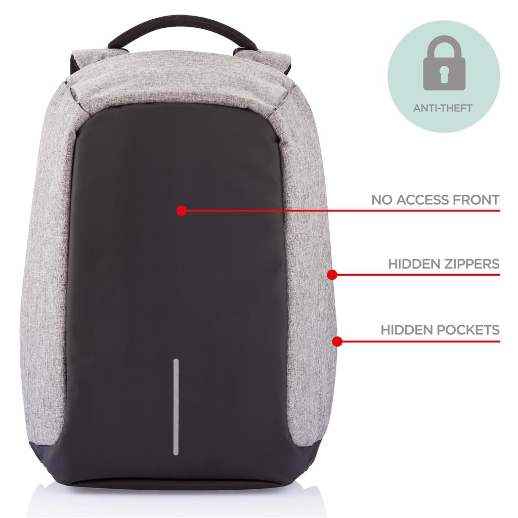 Bobby anti-theft backpack grey