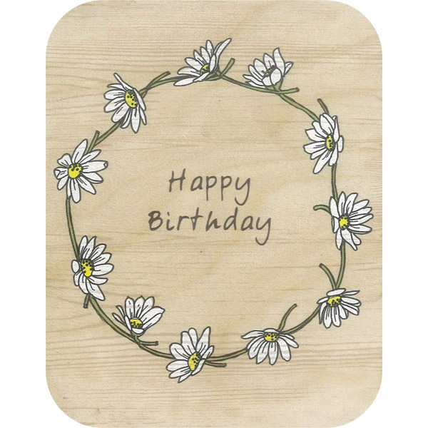 Wooden card hb day daisy chain