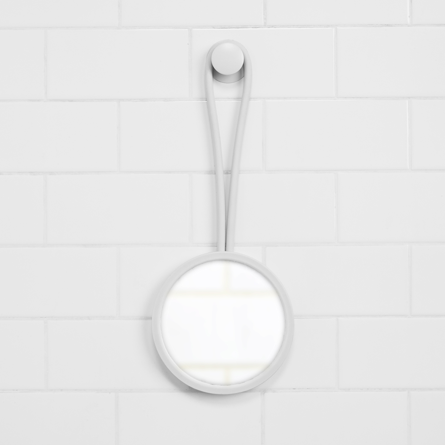 Flex shower mirror white