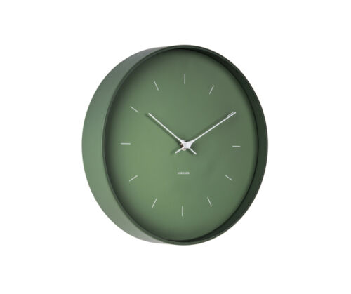 Wall clock butterfly hands dark green