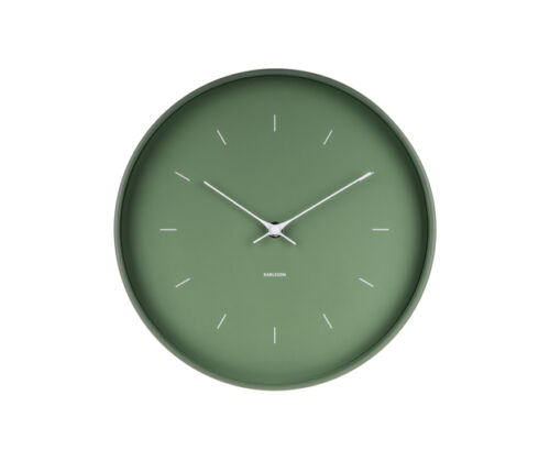 Wall clock butterfly hands dark green