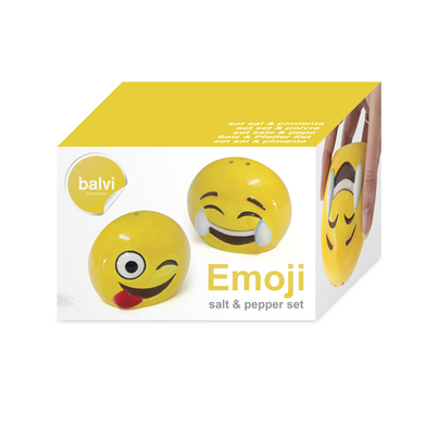 Salt & pepper set emoji ceramic