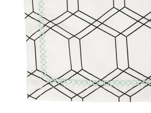 Tea towel hexagon racoon