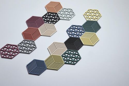 Trivet beetroot hexagon