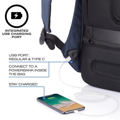 Bobby pro anti-theft backpack blue