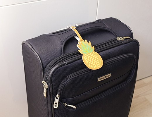 Pineapple luggage tag