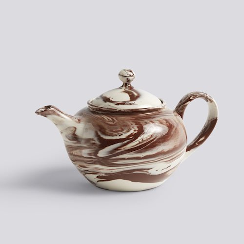 HAY Marbled teapot Brown
