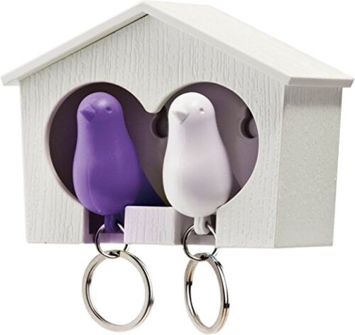Sparrow keyring duo paars wit