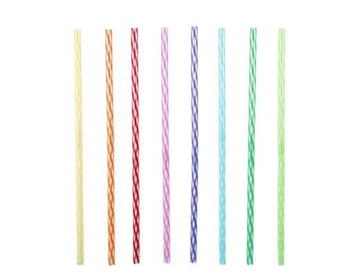 Rainbow reusable straws