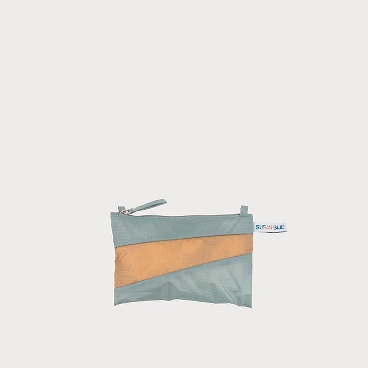 Pouch grey & camel S